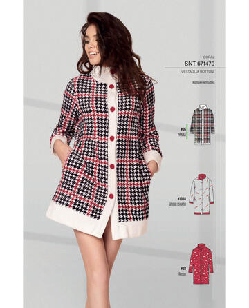 ART. SNT1470- vestaglia donna m/l coral fleece snt1470 - Fratelli Parenti