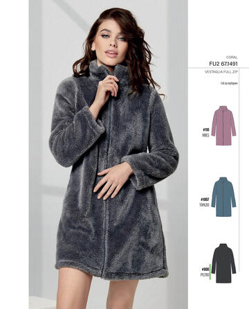ART. FU21491- vestaglia donna m/l coral fleece fu21491 - Fratelli Parenti
