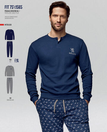 ART. MR1565- pigiama uomo m/l interlock mr1565 - Fratelli Parenti