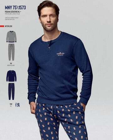 ART. MR1573- pigiama uomo m/l interlock mr1573 - Fratelli Parenti
