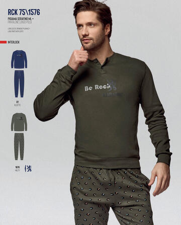 ART. MR1576- pigiama uomo m/l interlock mr1576 - Fratelli Parenti