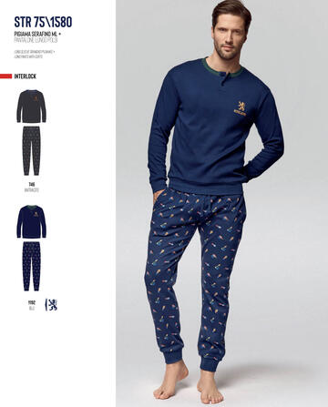 ART. MR1580- pigiama uomo m/l interlock mr1580 - Fratelli Parenti