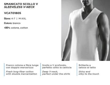 CAGI01805- 1805 smanicato uomo scollo v cotone - Fratelli Parenti