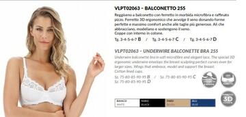 ART. 255 COPPA C- reggiseno donna balconetto 255 coppa c - Fratelli Parenti