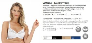 LEPEX255 COPPA C- 255 reggiseno donna balconetto coppa c - Fratelli Parenti