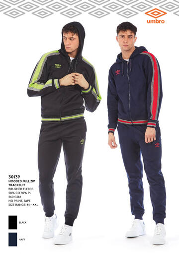 ART. 30139- tuta uomo m/l full zip cotone fleece 30139 - Fratelli Parenti