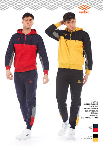ART. 30140- tuta uomo m/l cappuccio cotone fleece 30140 - Fratelli Parenti