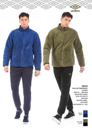 ART. 30147- tuta uomo m/l full zip sherpa 30147 - Fratelli Parenti