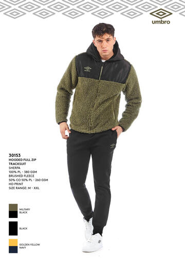 ART. 30153- giacca uomo m/l full zip cappuccio sherpa 30153 - Fratelli Parenti