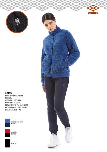 ART. 32135- tuta donna m/l full zip sherpa 32135 - Fratelli Parenti