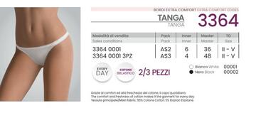 ART. 3364- tanga donna cotone bielastico 3364 - Fratelli Parenti
