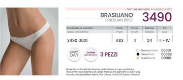 ZANN3490- 3490 brasiliano donna cotone - Fratelli Parenti