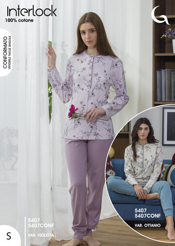 GARY5407-5407 pigiama donna interlock - Fratelli Parenti