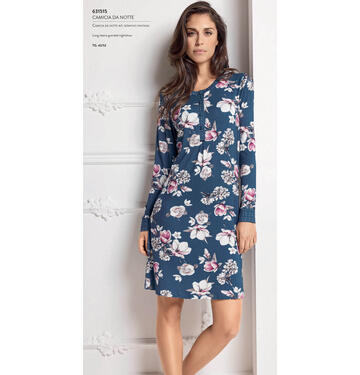 ART. 631515- camicia notte donna m/l serafino 631515 - Fratelli Parenti
