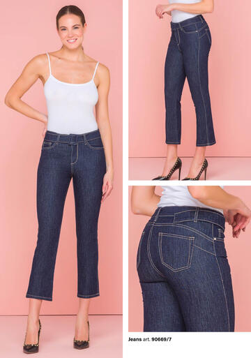 ART. 90669/7- pantalone jeans zampa donna 90669/7 - Fratelli Parenti