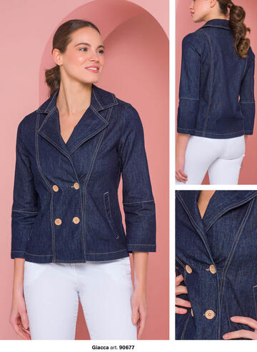 ART. 90677- giacca jeans donna 90677 - Fratelli Parenti