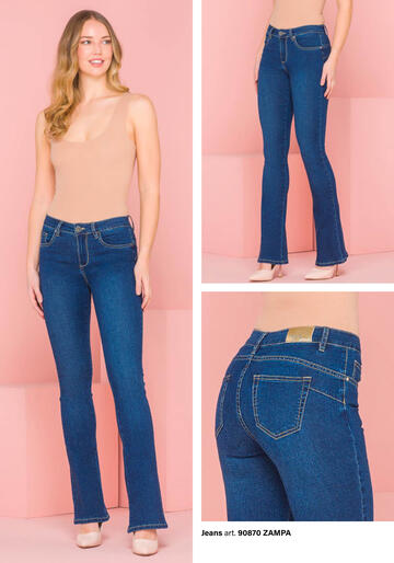 ART. 90870- pantalone jeans zampa donna 90870 - Fratelli Parenti