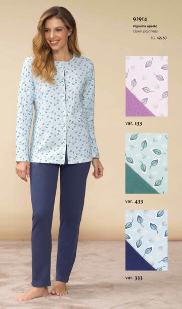 ART. LP292914- pigiama donna m/l aperto lp292914 - Fratelli Parenti