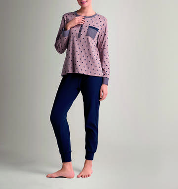 LORMADRMR4673- adr mr4673 pigiama donna interlock - Fratelli Parenti