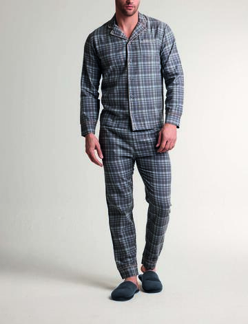 LORMCCKMR4690- cck mr4690 pigiama uomo aperto flanella - Fratelli Parenti