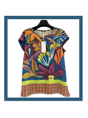 ART. E23393- casacca donna fantasia floreale e23393 - Fratelli Parenti