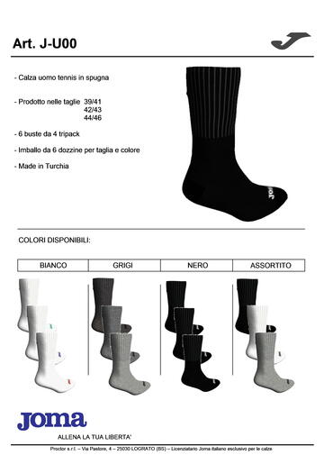 SCOPJU00/01- ju00/01 calzino tennis uomo - Fratelli Parenti