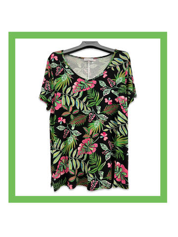 ART. P1486- t-shirt donna m/m fantasia p1486 - Fratelli Parenti