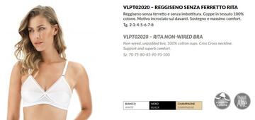 LEPERITA- rita reggiseno donna classica cotone - Fratelli Parenti