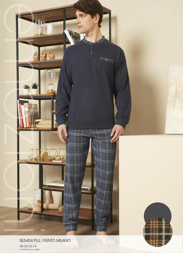 ART. SE5404 PLU- pigiama uomo m/l punto milano se5404 plu - Fratelli Parenti