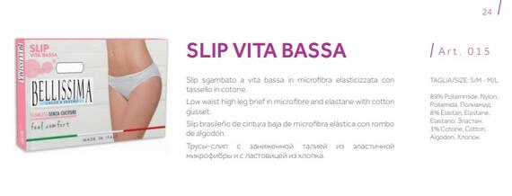 - 015 SLIP DONNA SGAMBATO VITA BASSA