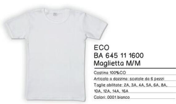 - 645 T.SHIRT BIMBO M/M COTONE BA 6/12 ANNI