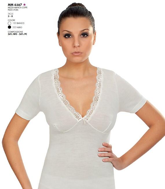 - MAGLIA DONNA M/C MISTO LANA 6387