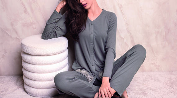 - 654387 PIGIAMA DONNA AP. VISCOSA