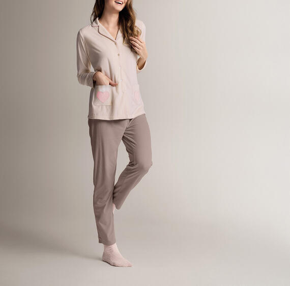- TND DB4572 PIGIAMA DONNA AP. MICROCORAL