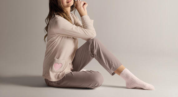 - TND DB4572 PIGIAMA DONNA AP. MICROCORAL